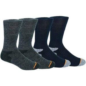 NEW Weatherproof Mens 6-12 Vintage Wool Blend Crew Socks 10 Pairs Black & Gray